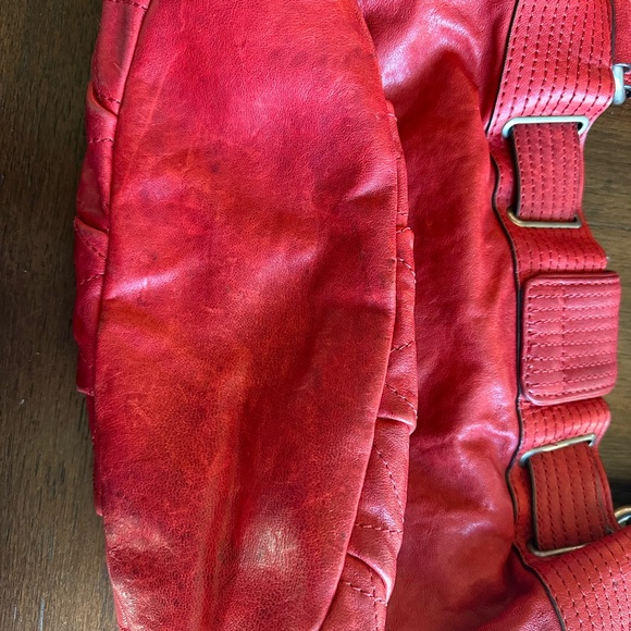 Juicy Couture Distressed Ted Supple Dark Red Leather Bag - Picture 7 of 10